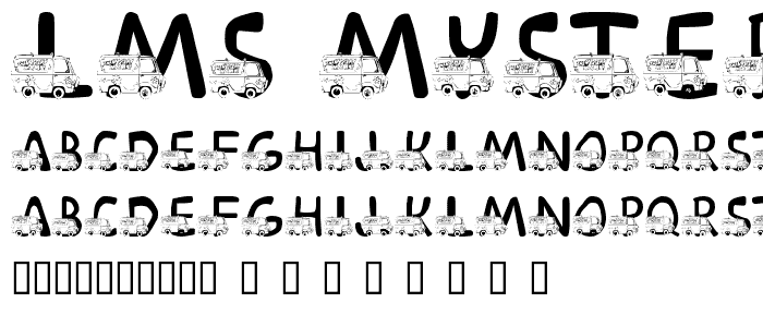 LMS Mystery Machine font